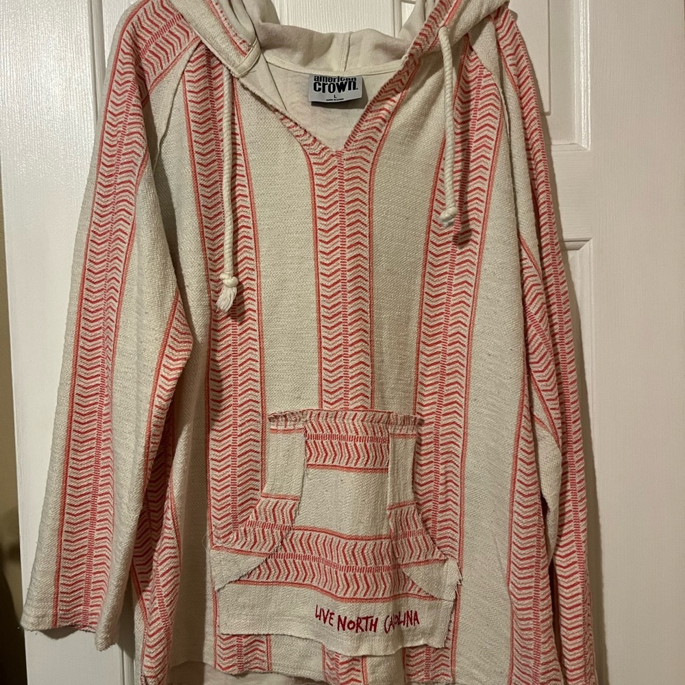 American Crown Pink and White Hoodie